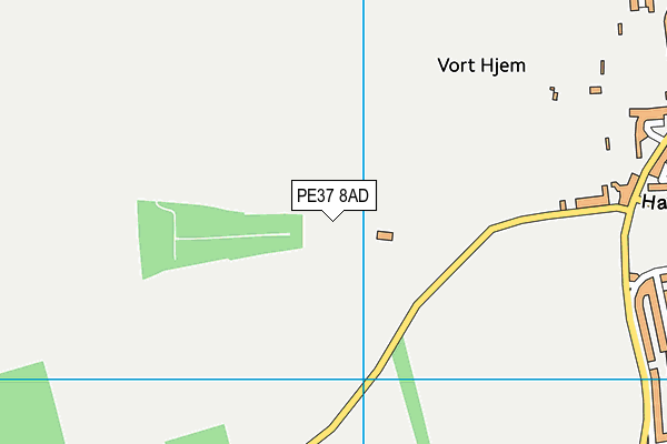 PE37 8AD map - OS VectorMap District (Ordnance Survey)