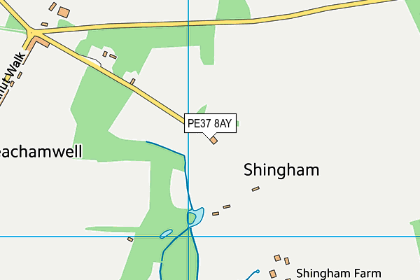 PE37 8AY map - OS VectorMap District (Ordnance Survey)