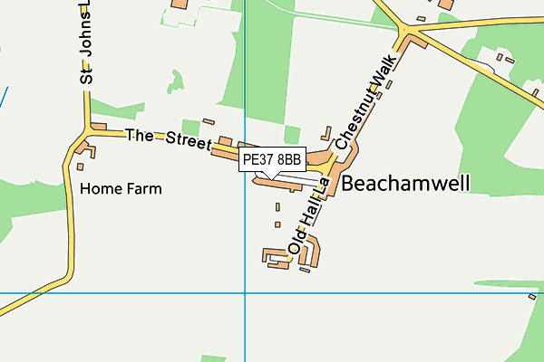 PE37 8BB map - OS VectorMap District (Ordnance Survey)