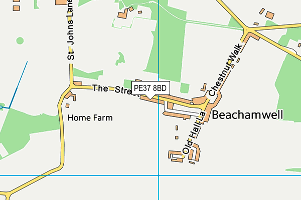 PE37 8BD map - OS VectorMap District (Ordnance Survey)