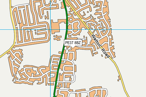 PE37 8BZ map - OS VectorMap District (Ordnance Survey)
