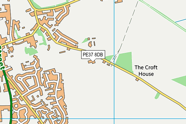 PE37 8DB map - OS VectorMap District (Ordnance Survey)