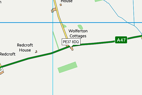 PE37 8DQ map - OS VectorMap District (Ordnance Survey)