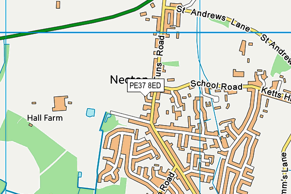 PE37 8ED map - OS VectorMap District (Ordnance Survey)