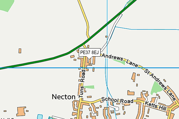 PE37 8EJ map - OS VectorMap District (Ordnance Survey)