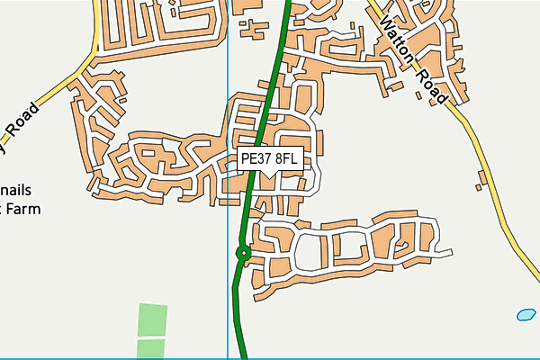 PE37 8FL map - OS VectorMap District (Ordnance Survey)