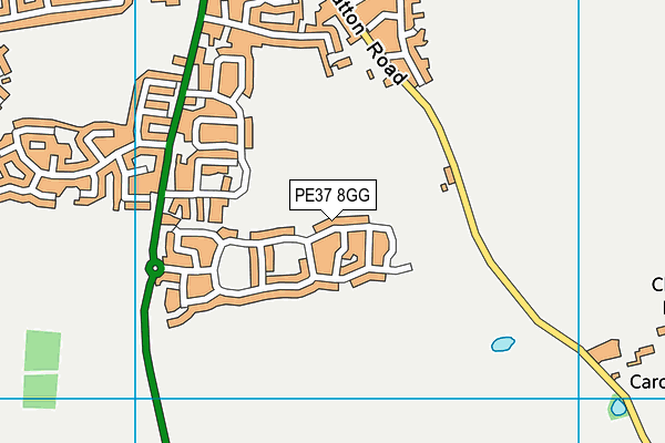 PE37 8GG map - OS VectorMap District (Ordnance Survey)