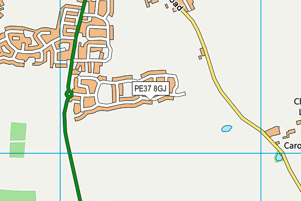 PE37 8GJ map - OS VectorMap District (Ordnance Survey)