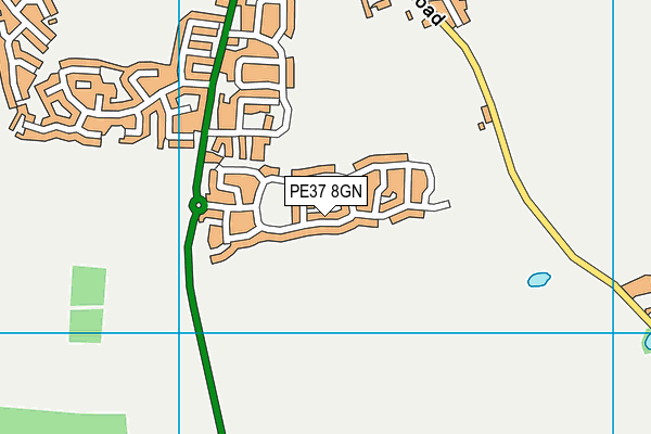 PE37 8GN map - OS VectorMap District (Ordnance Survey)