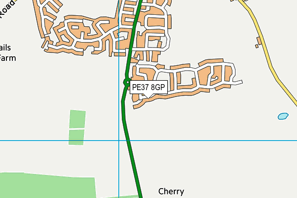 PE37 8GP map - OS VectorMap District (Ordnance Survey)