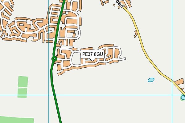 PE37 8GU map - OS VectorMap District (Ordnance Survey)