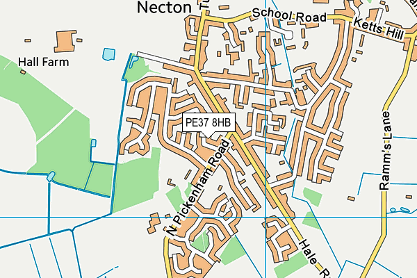 PE37 8HB map - OS VectorMap District (Ordnance Survey)