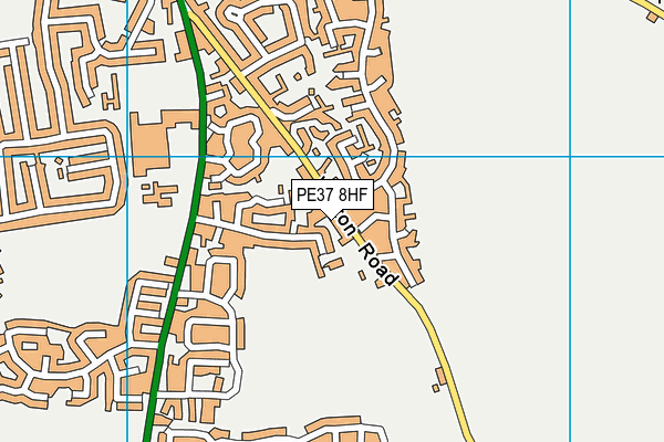PE37 8HF map - OS VectorMap District (Ordnance Survey)