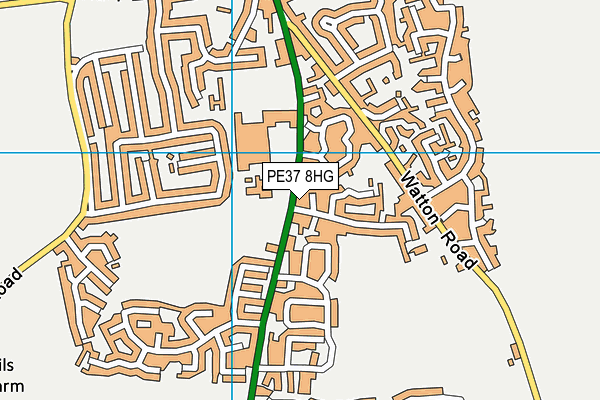 PE37 8HG map - OS VectorMap District (Ordnance Survey)