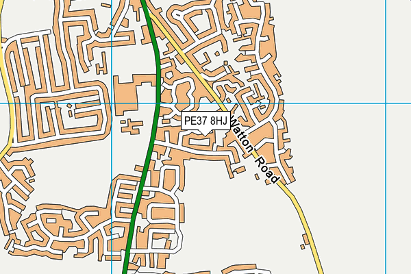 PE37 8HJ map - OS VectorMap District (Ordnance Survey)