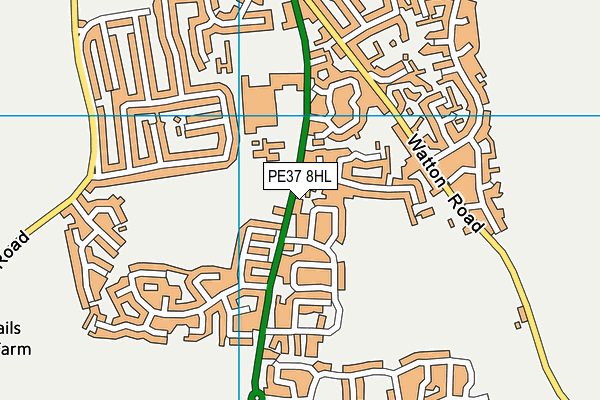 PE37 8HL map - OS VectorMap District (Ordnance Survey)