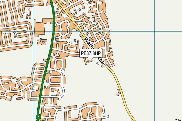 PE37 8HP map - OS VectorMap District (Ordnance Survey)