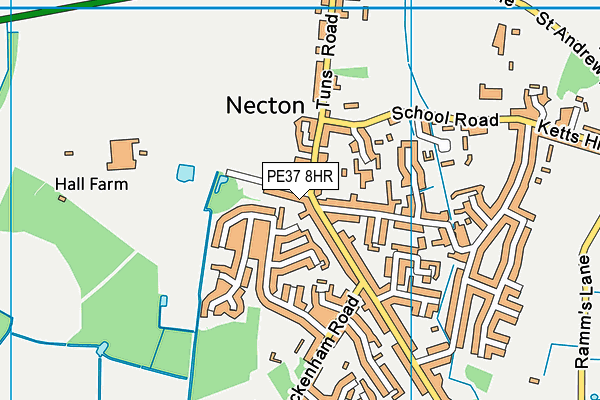 PE37 8HR map - OS VectorMap District (Ordnance Survey)