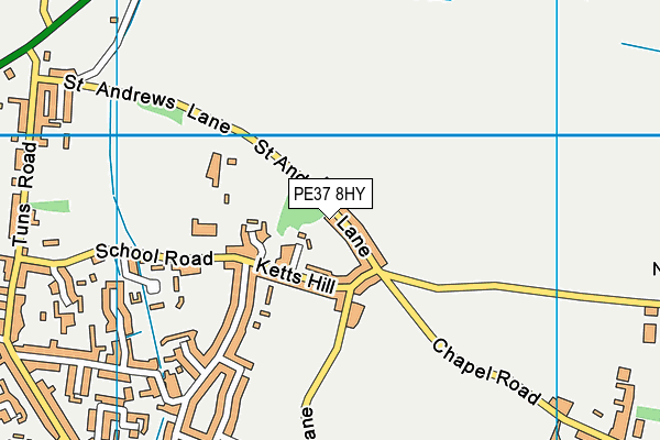 PE37 8HY map - OS VectorMap District (Ordnance Survey)