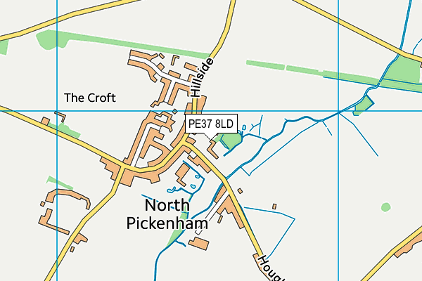 PE37 8LD map - OS VectorMap District (Ordnance Survey)
