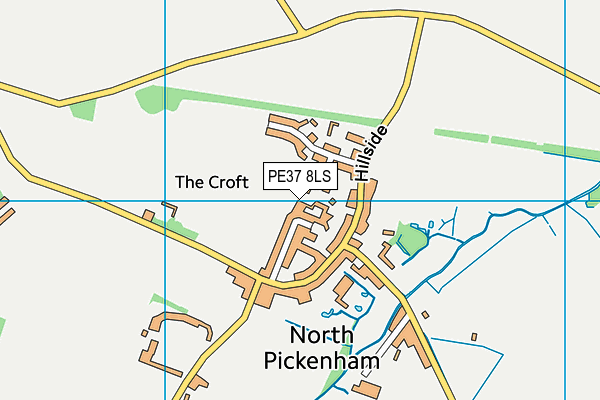 PE37 8LS map - OS VectorMap District (Ordnance Survey)