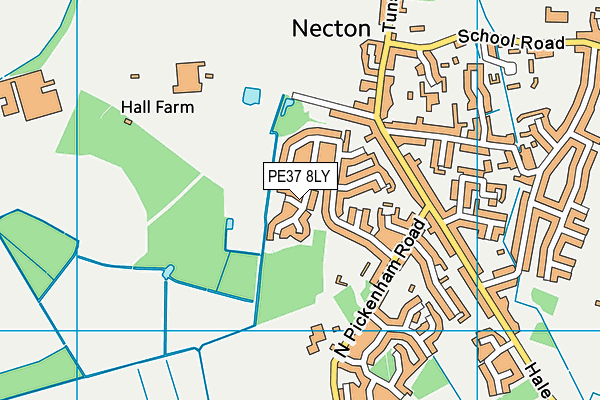 PE37 8LY map - OS VectorMap District (Ordnance Survey)