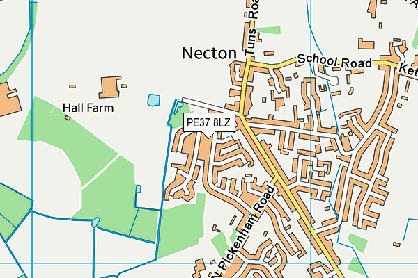 PE37 8LZ map - OS VectorMap District (Ordnance Survey)