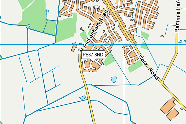 PE37 8ND map - OS VectorMap District (Ordnance Survey)