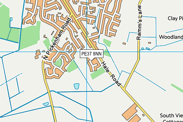PE37 8NN map - OS VectorMap District (Ordnance Survey)