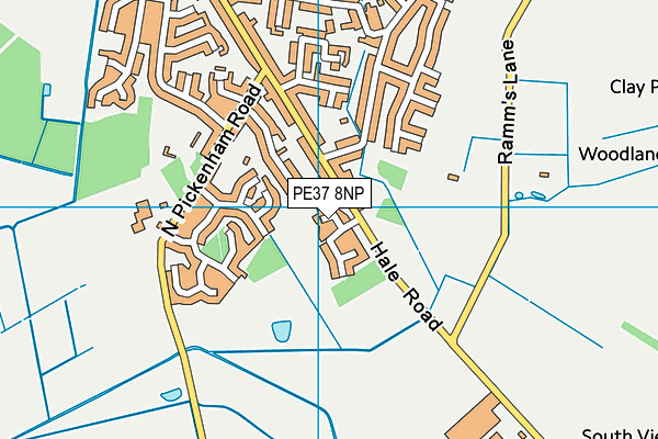 PE37 8NP map - OS VectorMap District (Ordnance Survey)