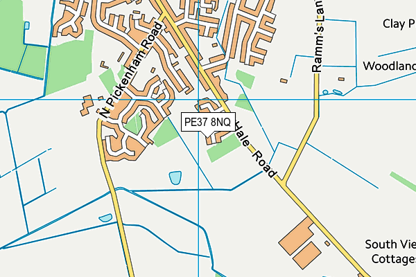 PE37 8NQ map - OS VectorMap District (Ordnance Survey)