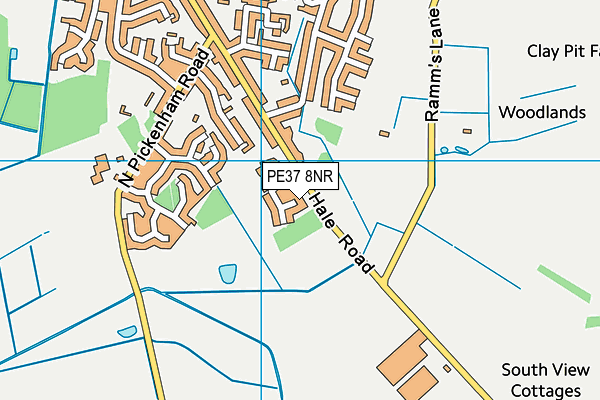 PE37 8NR map - OS VectorMap District (Ordnance Survey)