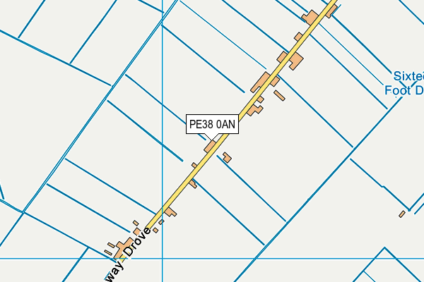 PE38 0AN map - OS VectorMap District (Ordnance Survey)
