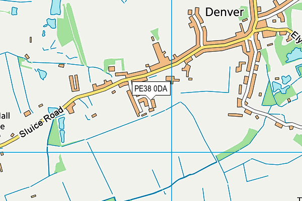 PE38 0DA map - OS VectorMap District (Ordnance Survey)