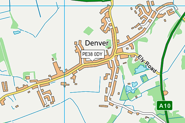 PE38 0DY map - OS VectorMap District (Ordnance Survey)
