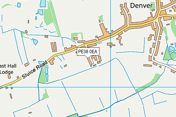 PE38 0EA map - OS VectorMap District (Ordnance Survey)