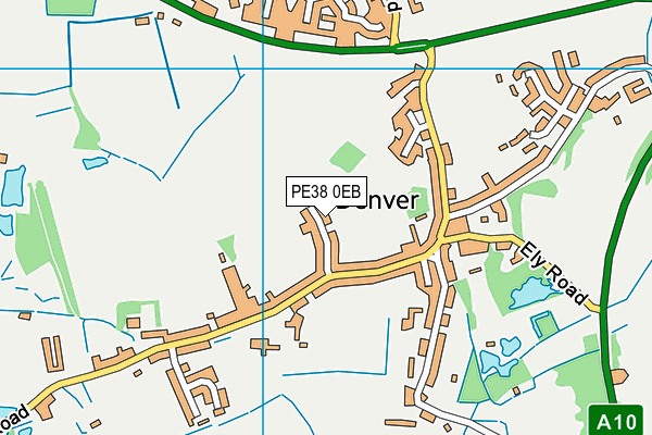 PE38 0EB map - OS VectorMap District (Ordnance Survey)