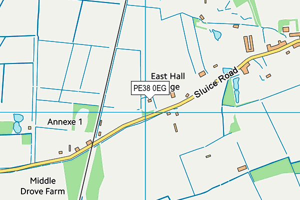 PE38 0EG map - OS VectorMap District (Ordnance Survey)