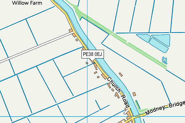 PE38 0EJ map - OS VectorMap District (Ordnance Survey)