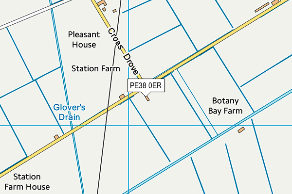 PE38 0ER map - OS VectorMap District (Ordnance Survey)