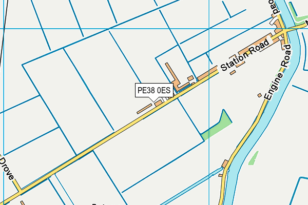 PE38 0ES map - OS VectorMap District (Ordnance Survey)