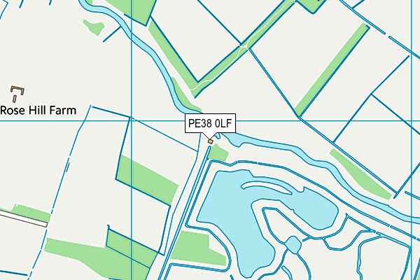 PE38 0LF map - OS VectorMap District (Ordnance Survey)