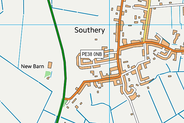 PE38 0NB map - OS VectorMap District (Ordnance Survey)