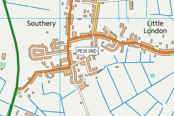 PE38 0ND map - OS VectorMap District (Ordnance Survey)