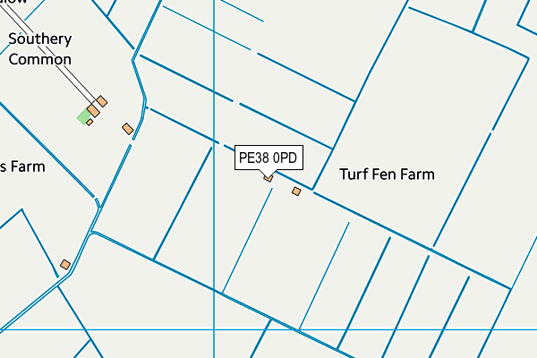 PE38 0PD map - OS VectorMap District (Ordnance Survey)