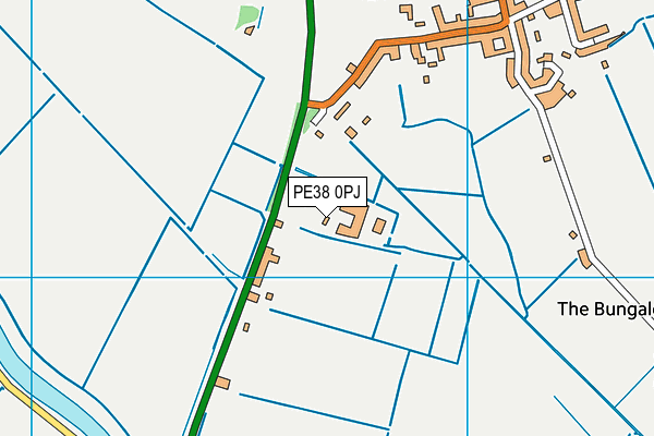 PE38 0PJ map - OS VectorMap District (Ordnance Survey)