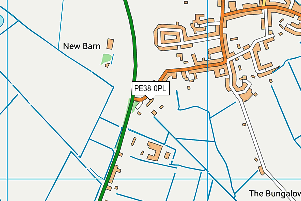 PE38 0PL map - OS VectorMap District (Ordnance Survey)
