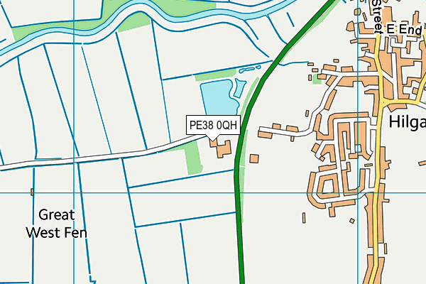 PE38 0QH map - OS VectorMap District (Ordnance Survey)