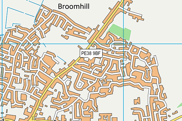 PE38 9BF map - OS VectorMap District (Ordnance Survey)