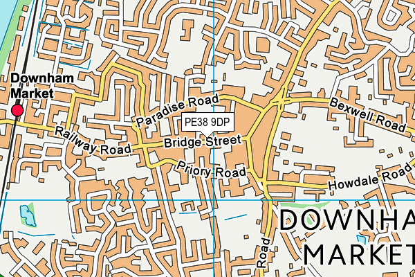 PE38 9DP map - OS VectorMap District (Ordnance Survey)